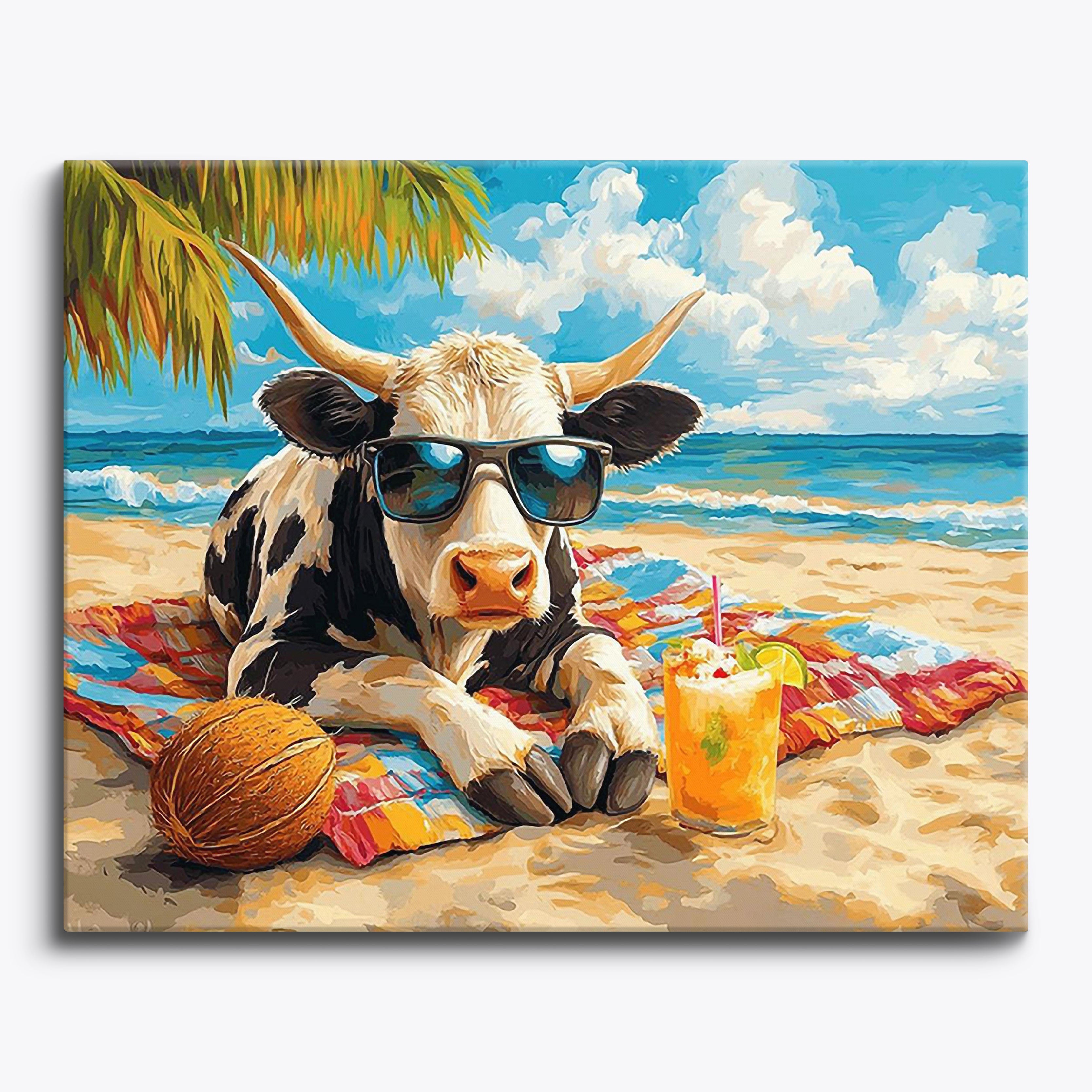 Beach Moo No Frame / Regular (15.75"x19.7"/40x50cm) / 24 colors