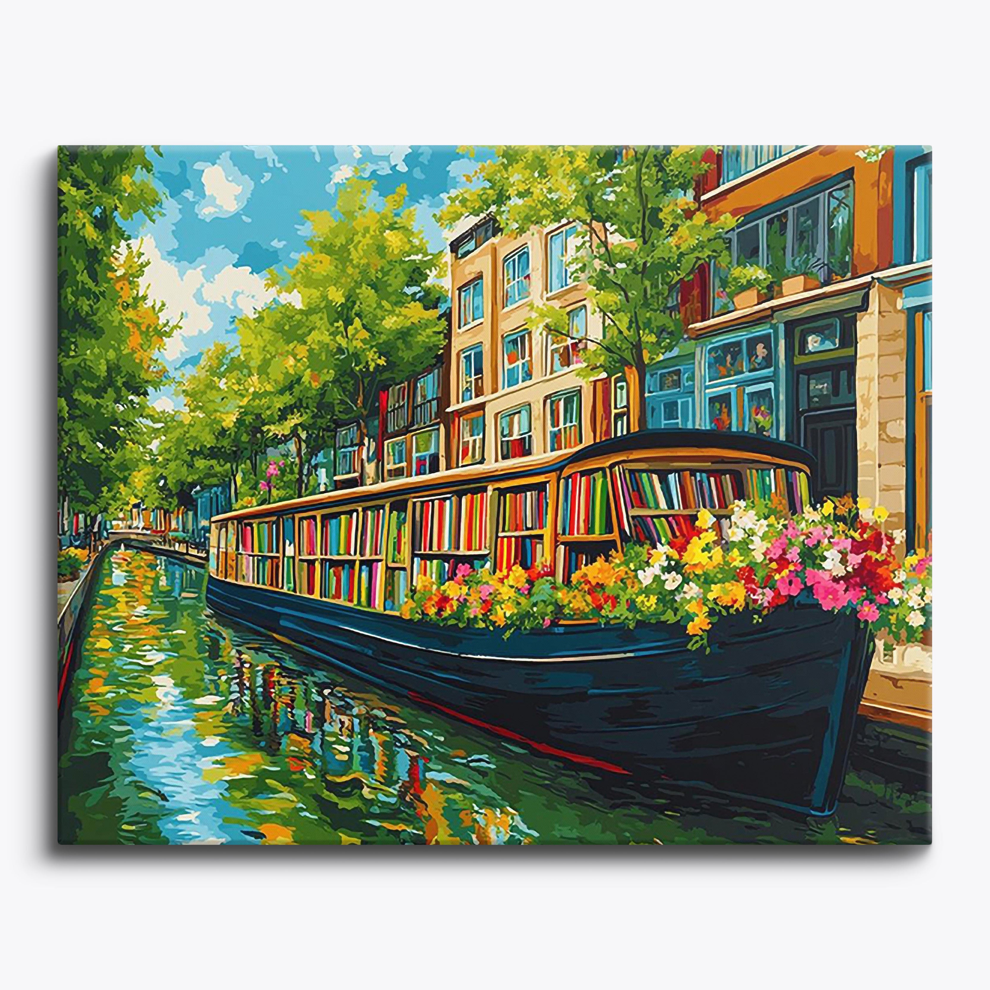 Canal Bookstore No Frame / Regular (15.75"x19.7"/40x50cm) / 24 colors