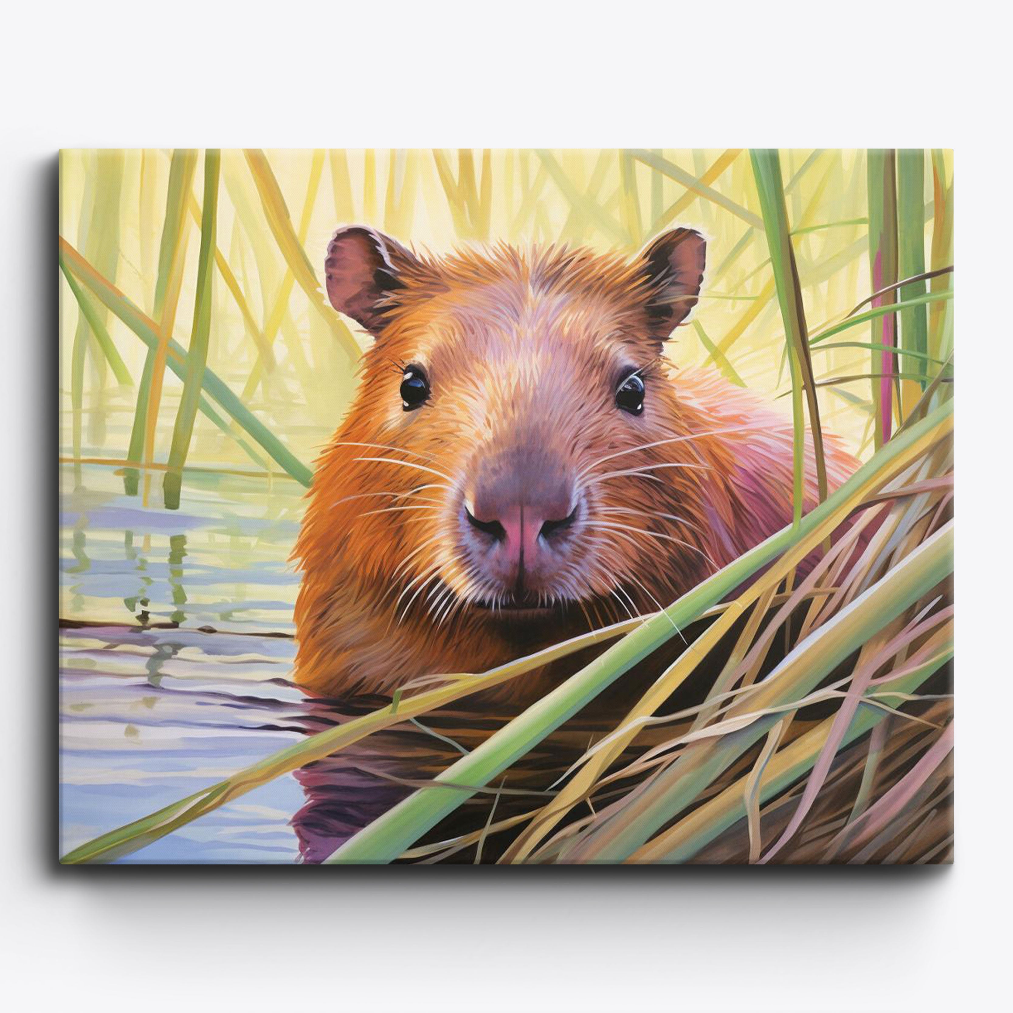 Capybara's Lakeside Gaze