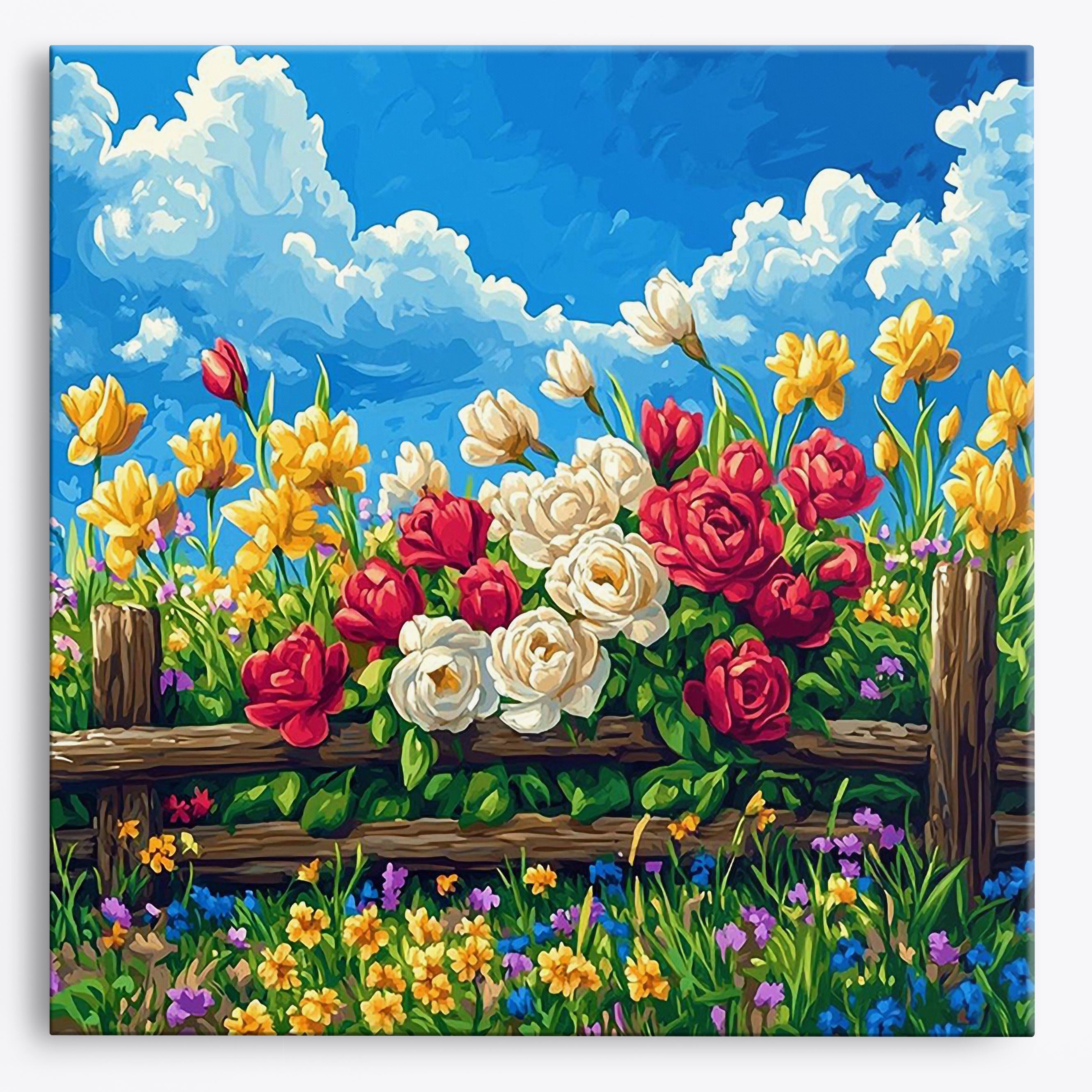 Floral Harmony No Frame / Regular (15.75"x15.75"/40x40cm) / 24 colors