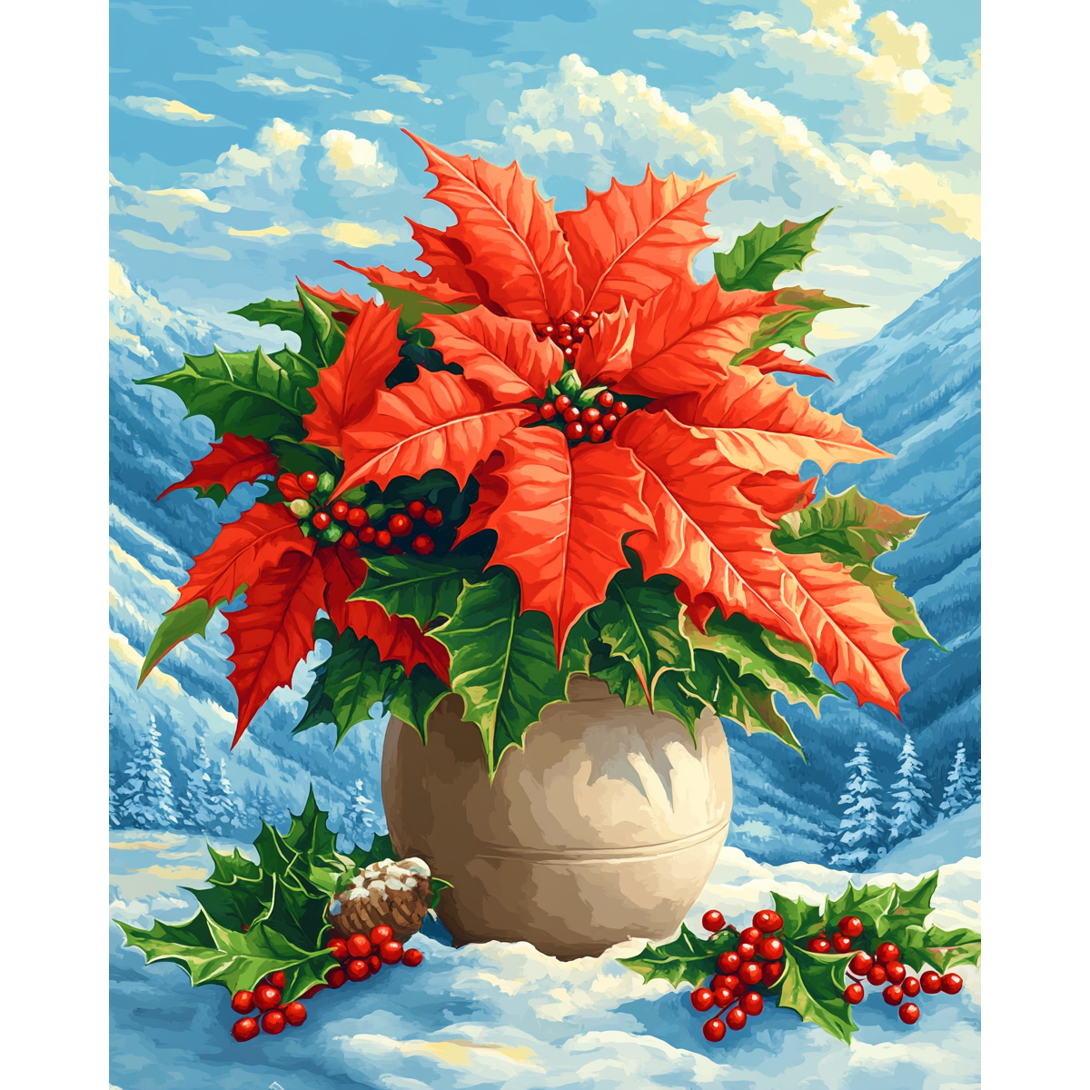 Radiant Winter Vase