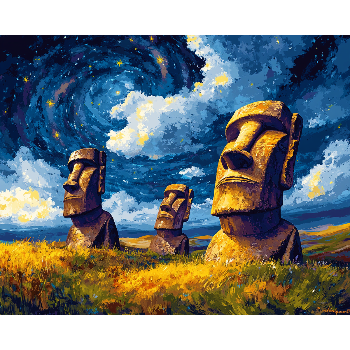 Starry Moai Night