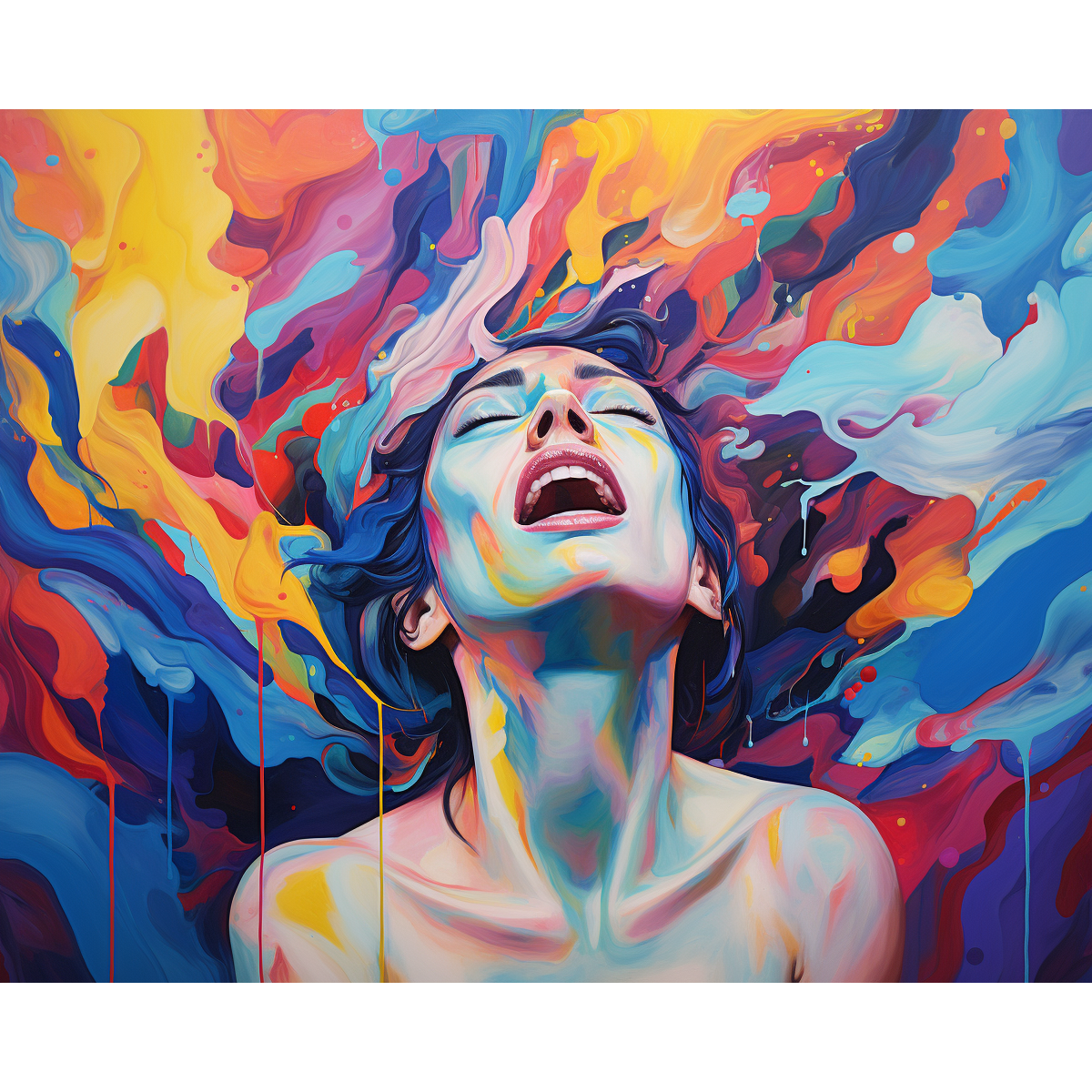 Mujer abstracta pintada