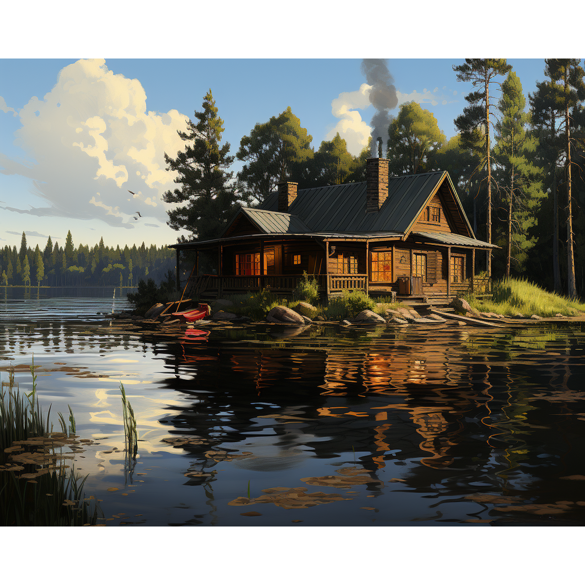 Cabaña en el lago