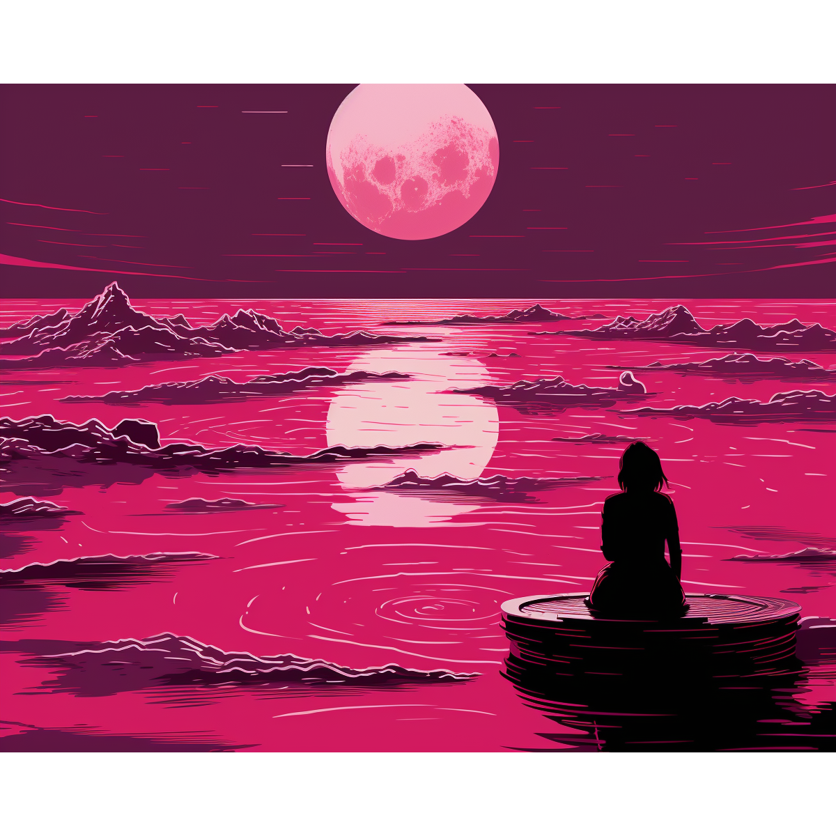 Luz de luna rosa