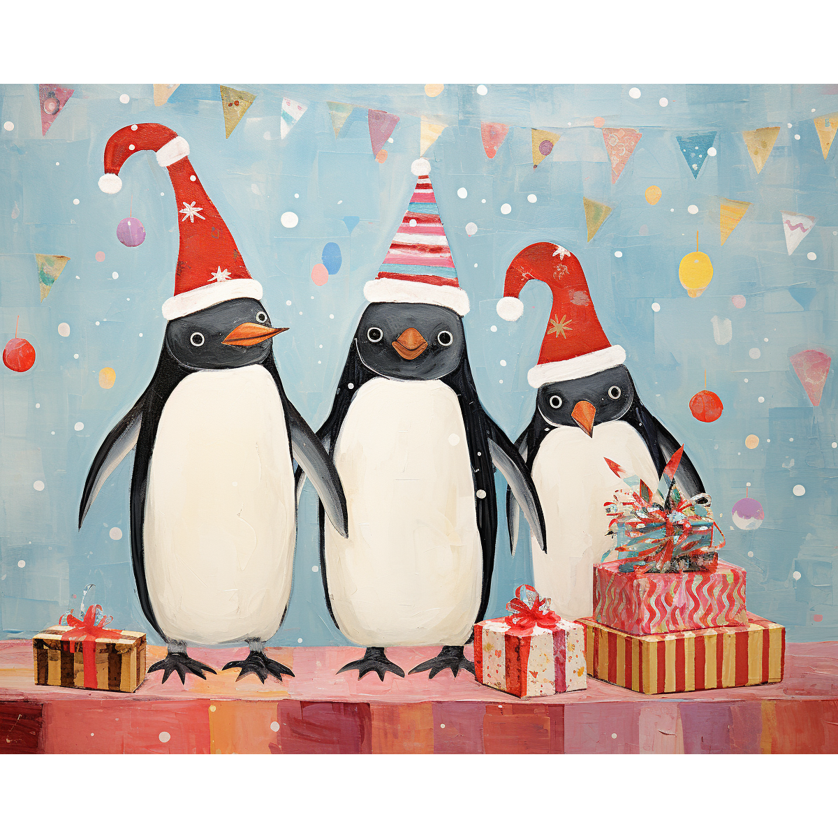 Pingüinos muy festivos